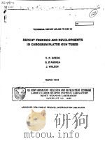 RECENT FINDINGS AND DEVELOPMENTS IN CHROMIUM PLATED GUN TUBES PDF电子版封面 V.P.GRECO G.D'ANDREA J.WALD