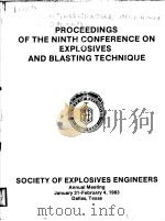 PROCEEDINGS OF THE NINTH CONFERENCE ON EXPLOSIVES AND BLASTING TECHNIQUE（ PDF版）
