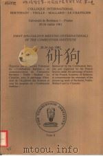 COLLOQUE INTERNATIONAL BERTHELOT-VIEILLE-MALLARD-LE CHATELIER TOME 2 PDF电子版封面
