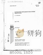 AUTOMATED INSTRUMENTATION SYSTEM VERIFICATION PDF电子版封面 J.F.SCHNEIDER