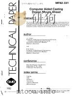 TECHNICAL PAPER MF82-331 COMPUTER AIDED CASTING DESIGN MOVES AHEAD（ PDF版）