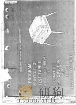 PROGRAM PRINTOUT OF TEST TAPE E (4931-00-687-8514) FOR COMPUTER,GUN DIRECTION,M18 (FADAC)(1220-00-44 PDF电子版封面