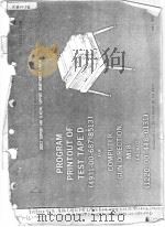 PROGRAM PRINTOUT OF TEST TAPE D (4931-00-687-8513) FOR COMPUTER,GUN DIRECTION,M18 (FADAC)(1220-00-44 PDF电子版封面