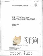THE ECONOMICS OF MULTIYEAR CONTRACTING     PDF电子版封面    KATHLEEN P.UTGOFF  DICK THALER 