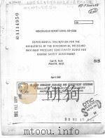 EXPERIMENTAL VALIDATION FOR THE UNIQUENESS OF THE DIFFERENTIAL PRESSURE-MAXIMUM PRESSURE SENSITIVITY     PDF电子版封面    CARL R.RUTH  ALBERT W.HORST 