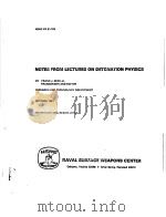NOTES FROM LECTURES ON DETONATION PHYSICS（ PDF版）