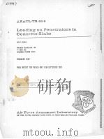 LOADING ON PENETRATORS IN CONCRETE SLABS（ PDF版）