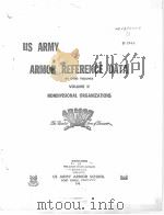 US ARMY ARMOR REFERENCE DATA IN THREE VOLUMES VOLUME 2 NONDIVISIONAL ORGANIZATIONS PDF电子版封面