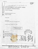 DEVELOPMENT OF LARGE AREA PV HGCDTE DETECTORS FOR 10.6 μM     PDF电子版封面     