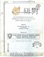ON THE DETERMINATION OF THE GAS TEMPERATURE FROM THE VELOCITY OF THE MUZZLE RAREFACTION WAVE（ PDF版）