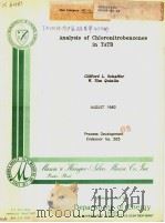 ANALYSIS OF CHLORONITROBENZENES IN TATB PDF电子版封面 CLIFFORD L.SCHAFFER W.TIM QUI