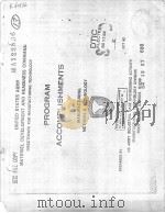 PROGRAM ACCOMPLISHMENTS IN MANUFACTURING METHODS AND TECHNOLOGY PDF电子版封面
