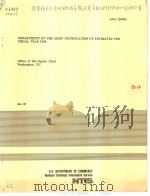 DEPARTMENT OF THE ARMY JUSTIFICATION OF ESTIMATES FOR FISCAL YEAR 1984 IN 5 PARTS PDF电子版封面