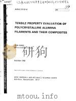 TENSILE PROPERTY EVALUATION OF POLYCRYSTALLINE ALUMINA FILAMENTS AND THEIR COMPOSITES PDF电子版封面 JOHN NUNES