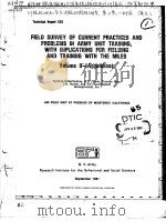 FIELD SURVEY OF CURRENT PRACTICES AND PROBLEMS IN ARMY UNIT TRAINING,WITH IMPLCATIONS FOR FIELDING A PDF电子版封面