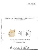 CRACKING IN HIGH-STRENGTH STEEL WELDMENTS-A CRITICAL REVIEW（ PDF版）