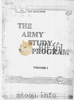 THE ARMY STUDY PROGRAM VOLUME 1 PDF电子版封面