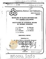 1.MODELING OF BLOCK OTIONS DUE TO A BURIED EXPLOSION 2.EXCITATION OF ACOUSTIC WAVES BY SEISMIC SOURC（ PDF版）