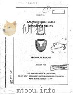 AMMUNITION COST RESEARCH STUDY VOLUME 1 PDF电子版封面