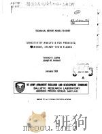 SENSITIVITY ANALYSIS FOR PREMIXED,LAMINAR,STEADY-STATE FLAMES PDF电子版封面 TERENCE P.COFFEE JOSEPH M.HEI