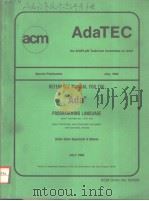 ACM REFERENCE MANUAL FOR THE ADA PROGRAMMING LANGUAGE DEAFT REVISED MIL-STD 1815 DRAFT PROPOSED ANSI PDF电子版封面