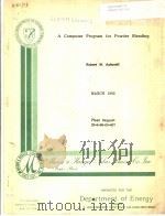 A COMPUTER PROGRAM FOR POWDER BLENDING PDF电子版封面 ROBERT W.ASHCRAFT