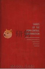 TABLES OF THE NON-CENTRAL T-DISTRIBUTION（ PDF版）