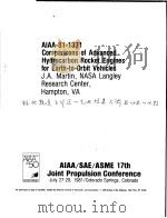 AIAA-81-1371 COMPARISONS OF ADVANCED HYDROCARBON ROCKET ENGINES FOR EARTH-TO-ORBIT VEHICLES（ PDF版）