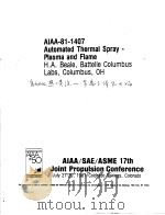 AIAA-81-1407 AUTOMATED THERMAL SPRAY-PLASMA AND FLAME（ PDF版）