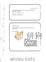 A SYSTEMS ANALYSIS OF WATER QUALITY SURVEY DESIGN PDF电子版封面 LYLE C.WILCOX