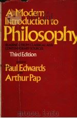 A MODERN INTRODUCTION TO PHILOSOPHY  THIRD EDITION（1973 PDF版）