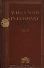 WHO'S WHO IN GERMANY 3RD EDITION PDF电子版封面 HORST G.KLIEMANN AND DR.STEPHE