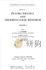 PLASMA PHYSICS AND THERMONUCLEAR RESEARCH VOLUME 1（ PDF版）