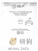 SUMARY OF WORLDWIDE THERMAL EXPOSURE INCIDENTAL TO ENCLOSED STORAGE PDF电子版封面 CAROL ROBERTSON HOWARD C.SCHA