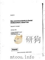 RISK AND UNCERTAINTY IN SOVIET DELIBERATIONS ABOUT WAR PDF电子版封面 BENJAMIN S.LAMBETH