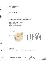 NASA CONTRACTOR REPORT LASER-HEATED THRUSTER-INTERIM REPORT PDF电子版封面 N.H.KEMP P.F.LEWIS
