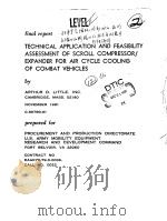 TECHNICAL APPLICATION AND FEASIBILITY ASSESSMENT OF SCROLL COMPRESSOR/EXPANDER FOR AIR CYCLE COOLING PDF电子版封面