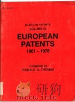 SILENCER PATENTS VOLUME 3 EUROPEAN PATENTS 1901-1978 PDF电子版封面 0873641027 DONALD G.THOMAS