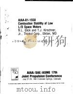 AIAA-81-1558 COMBUSTION STABILITY OF LOW L/D SPACE MOTORS（ PDF版）