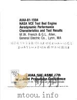 AIAA-81-1594 NASA VCE TEST BED ENGINE AERODYNAMIC PERFORMANCE CHARACTERISTICS AND TEST RESULTS（ PDF版）