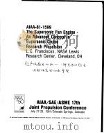 AIAA-81-1599 THE SUPERSONIC FAN ENGINE-AN ADVANCED CONCEPT IN SUPERSONIC CRUISE RESEARCH PROPULSION（ PDF版）