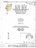 ADIABATIC COMPUTATION OF INTERNAL BLAST FROM ALUMINUM-CASED CHARGES IN AIR PDF电子版封面