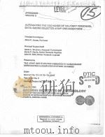 APPENDICES VOLUME AUTOMATING THE EXCHANGE OF MILITARY PERSONNEL DATA AMONG SELECTED ARMY ORGANIZATIO     PDF电子版封面    ALTON P.JENSEN 