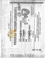 MANUFACTURING METHODS AND TECHNOLOGY PROGRAM ACCOMPLISHMENTS PDF电子版封面