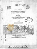 THE INFLUENCE OF A SHALLOW WATER TABLE ON CRATERING PDF电子版封面 BEN L.CARNES