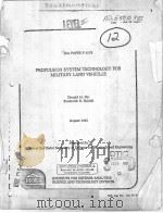 PROPULSION SYSTEM TECHNOLOGY FOR MILITARY LAND VEHICLES（ PDF版）
