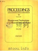 PROCEEDINGS OF SPIE-THE INTERNATIONAL SOCIETY FOR OPTICAL ENGINEERING VOLUME 300 PHYSICS AND TECHNOL（ PDF版）