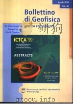 BOLLETTINO DI GEOFISICA MARCH 1999 VOL.40 TEORICA ED APPLICATA AN INTERNATIONAL JOURNAL OF EARTH SCI PDF电子版封面