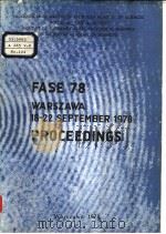 PROCEEDINGS OF THE SECOND CONGRESS OF THE FEDERATION OF ACOUSTICAL SOCIETES OF EUROPE FASE 78 VOLUME PDF电子版封面 L.FILIPCZYNSKI J.K.ZIENIUK