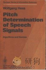 SPRINGER SERIES IN INFORMATION SCIENCES 3 PITCH DETERMINATION OF SPEECH SIGNALS（ PDF版）